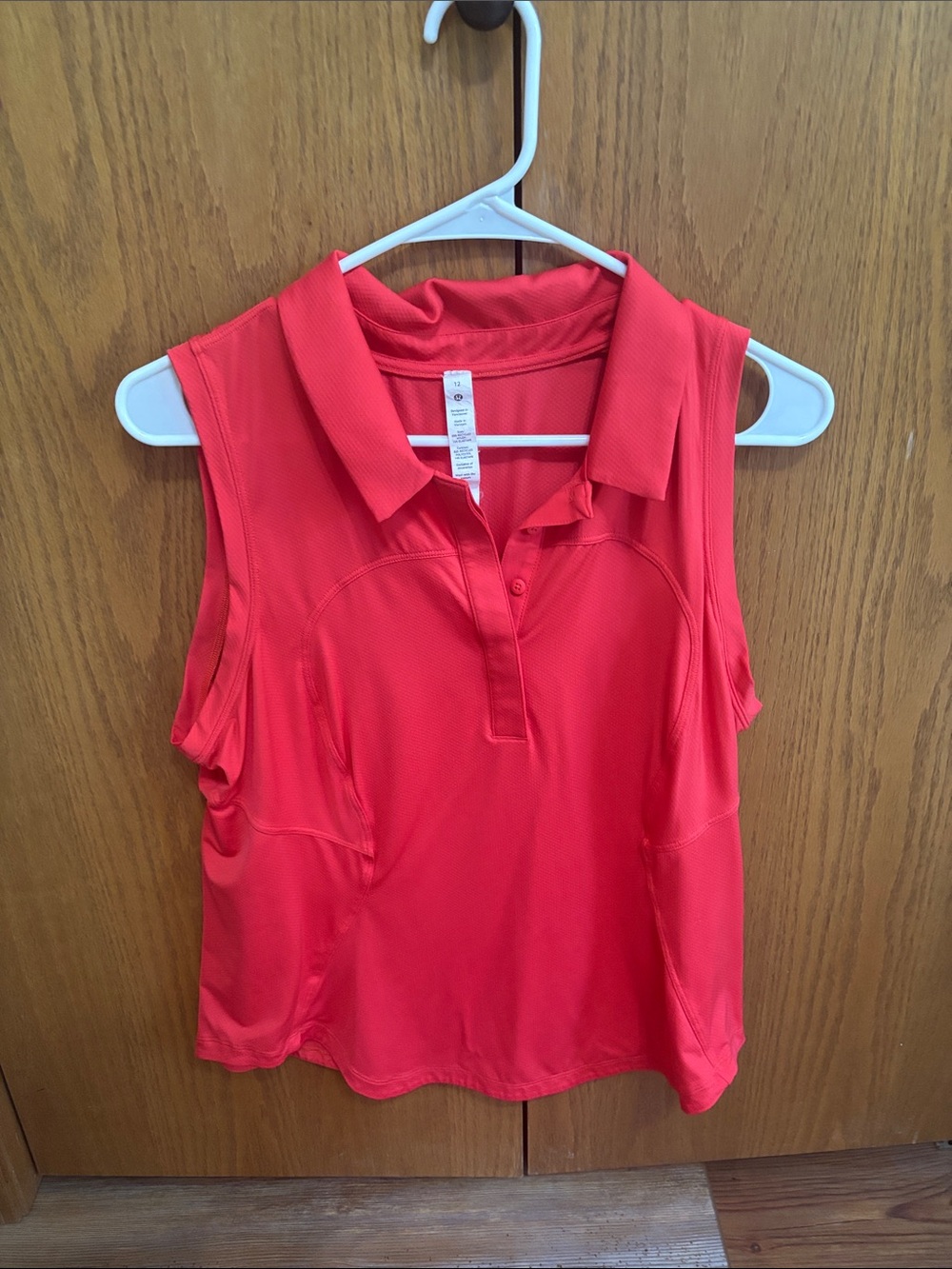 lululemon athletica Sleeveless Red Polo Tank